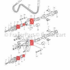 944, 924S & 968 cam and balance shaft seal kit