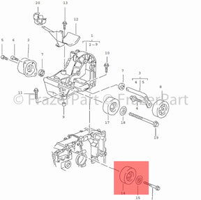 986, 987, Boxster, Cayman, 996, 997 ancilliaries drive belt pulley & roller