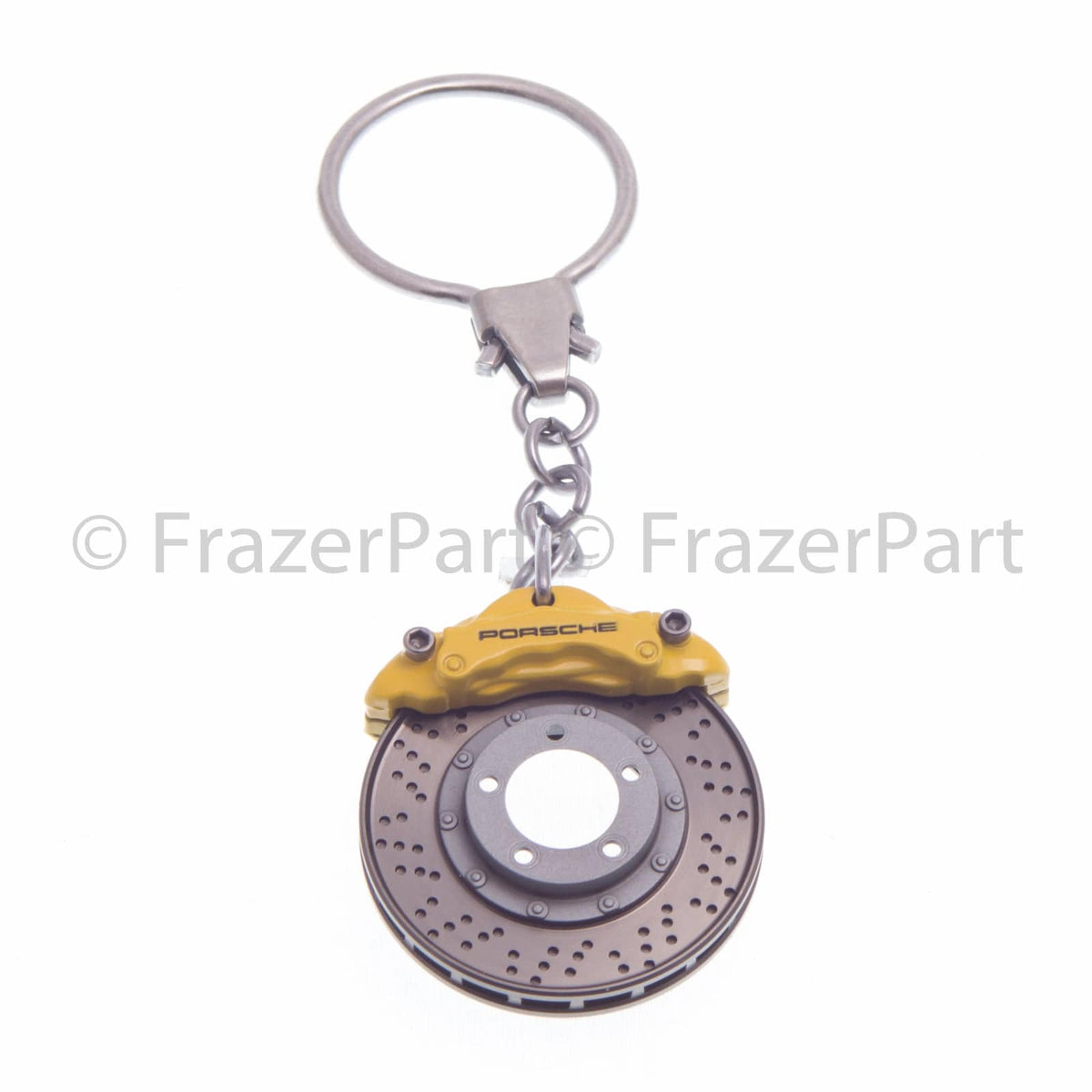 Porsche PCCB ceramic brake disc key ring - Yellow