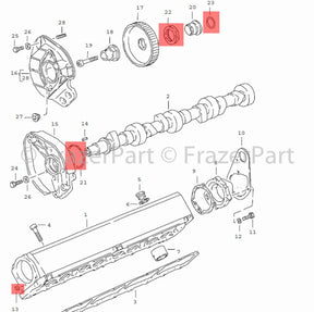 944, 924S & 968 cam and balance shaft seal kit