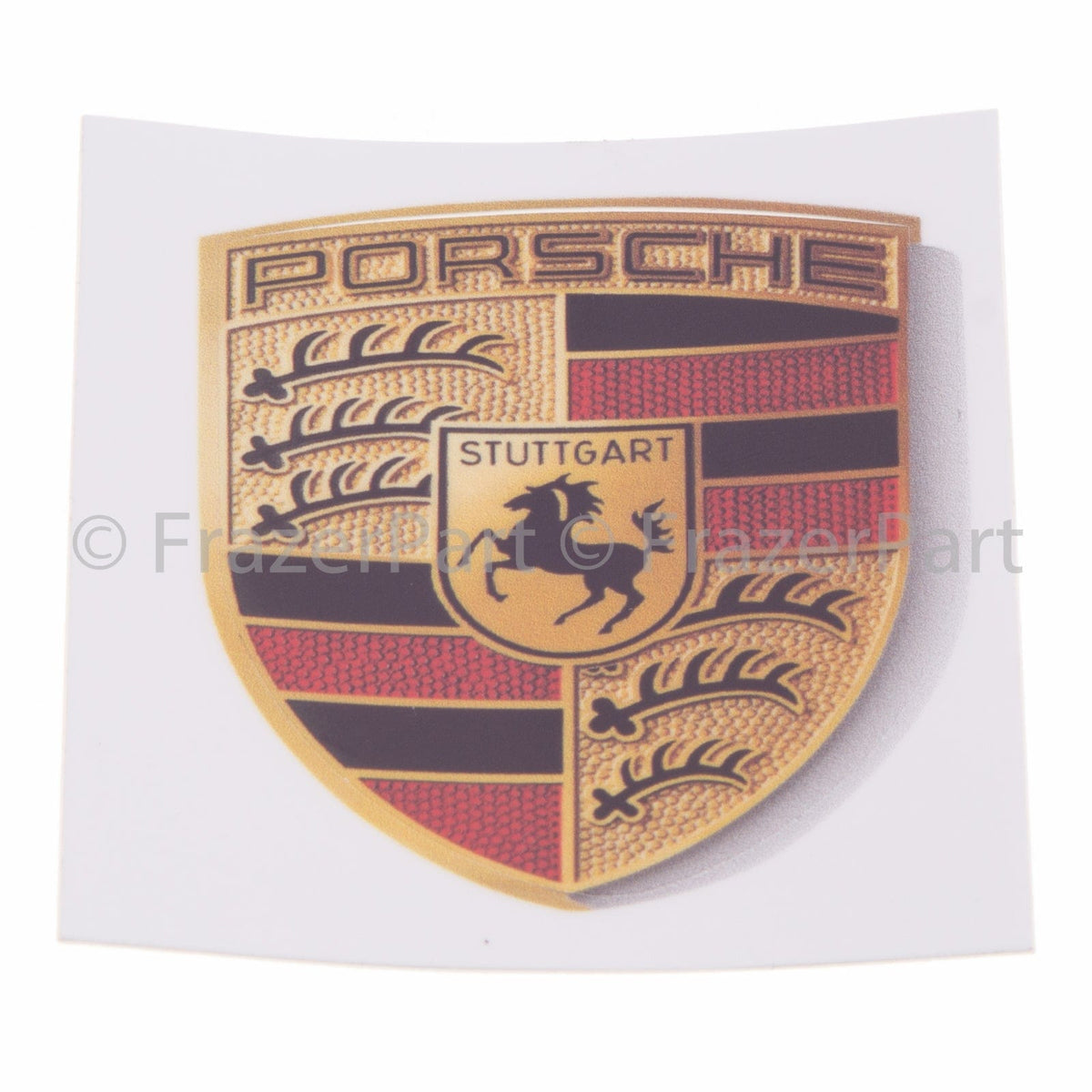 Adhesivo y calcomanía con el escudo de Porsche a todo color